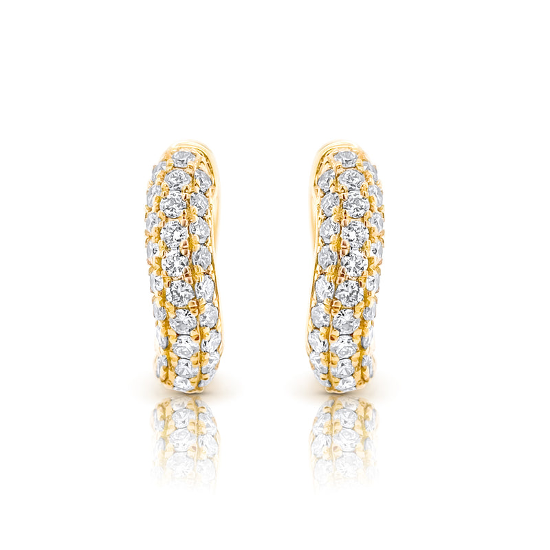 Drape Diamond Gold Earring