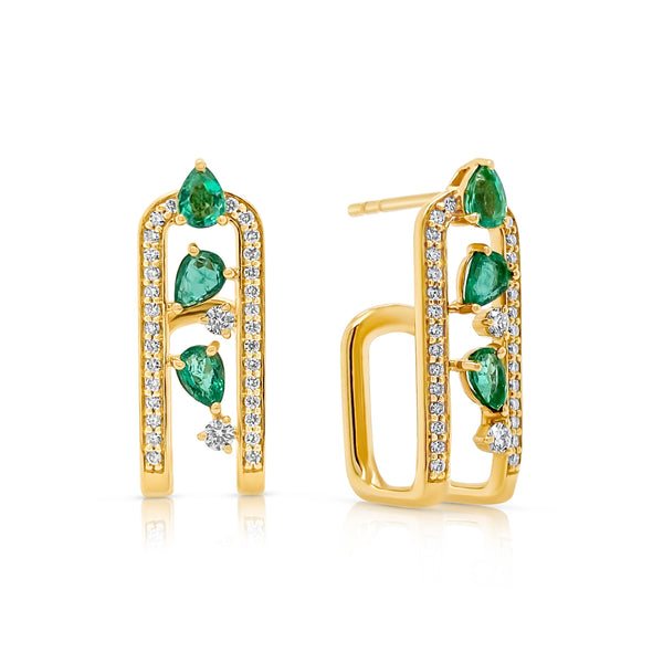 Emerald Arch Earrings