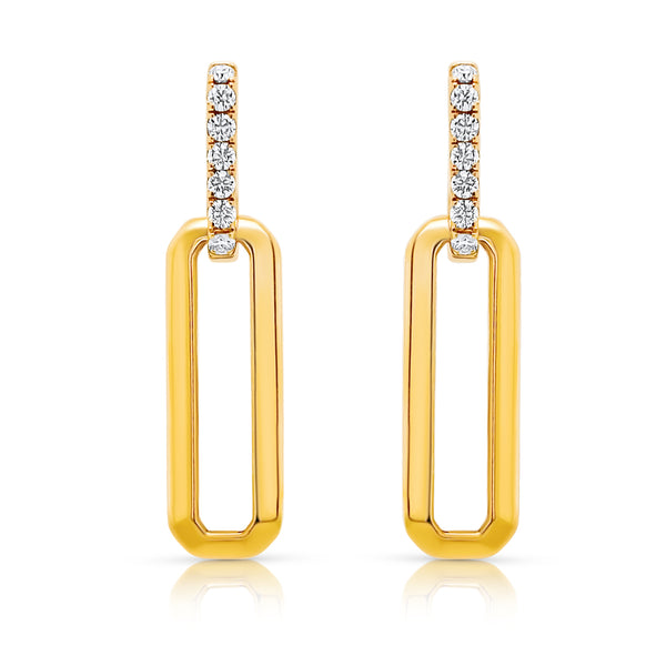 Gold Elongated Earrings