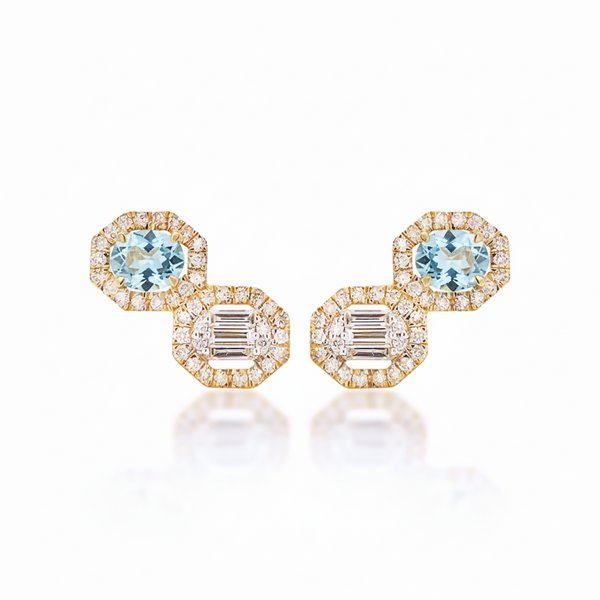 Aquamarine Petite Studs