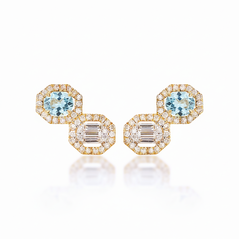 Aquamarine Petite Studs