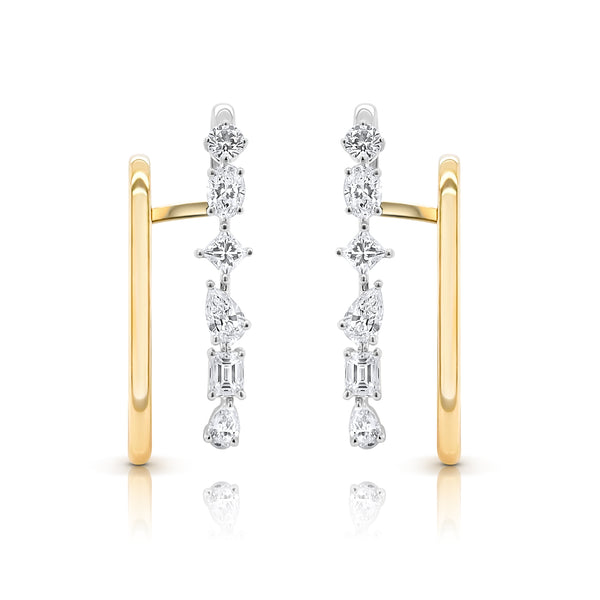 Linear Diamond Gold Bar