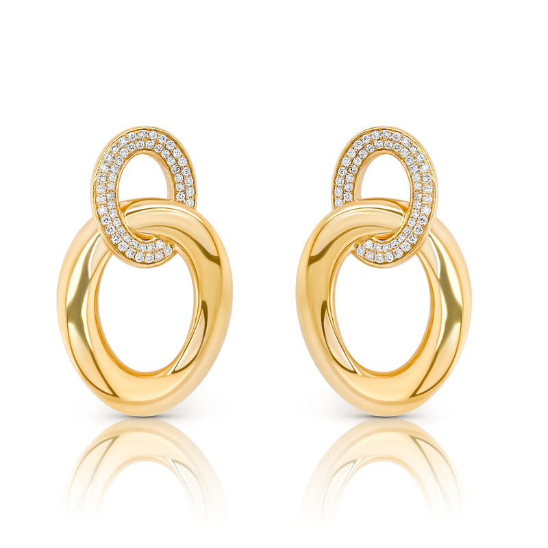 The Link Diamond Gold Earrings