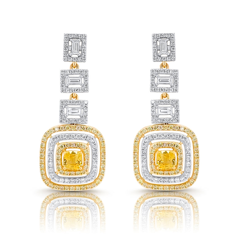 Auric Cascade Diamond Earrings