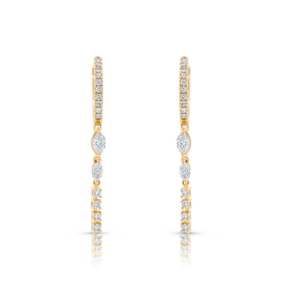 Falling Light Diamond Earrings