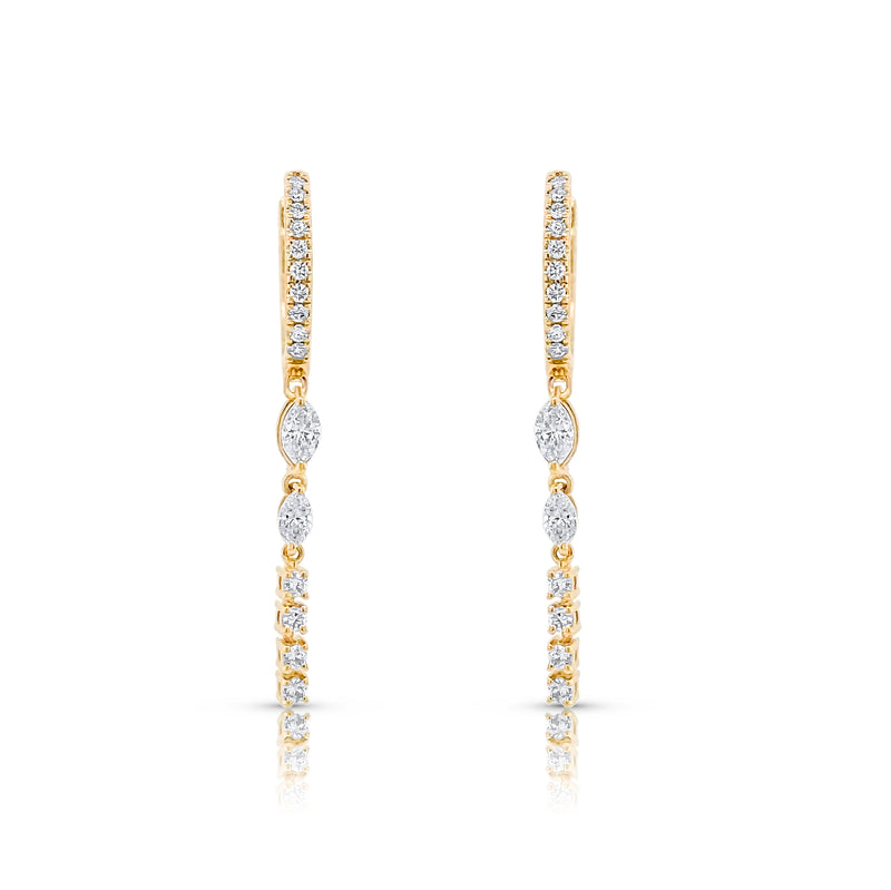 Falling Light Diamond Earrings