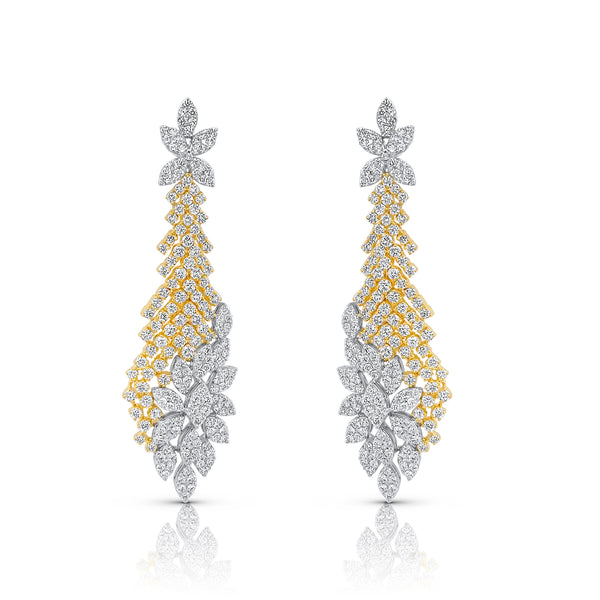 Baroque Diamond Drop Earrings