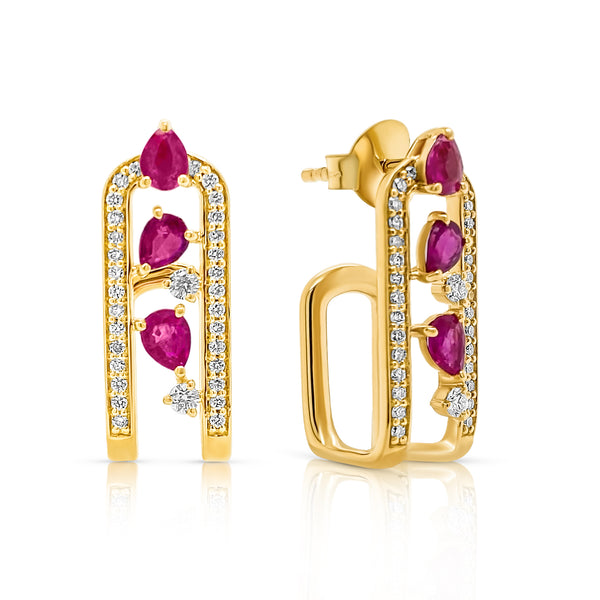 Ruby Arch Earrings
