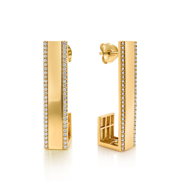 Linear Bold Gold hoops