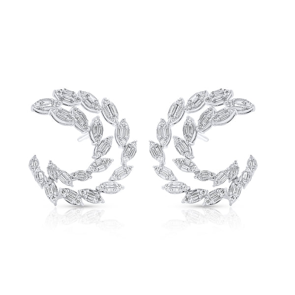Double Loop Inside out earrings - Brilat