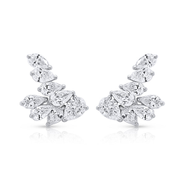 Double Line multishape climber earrings - Brilat