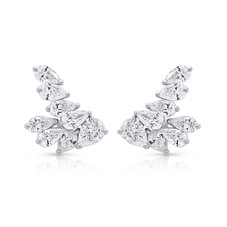 Double Line multishape climber earrings - Brilat