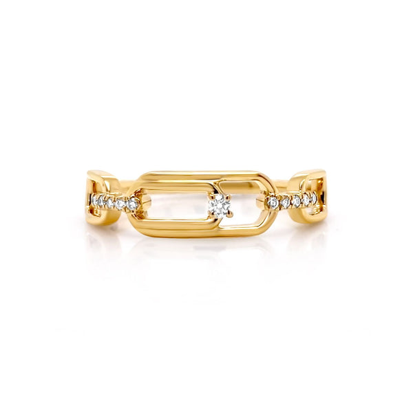 Yellow Gold Clip Ring