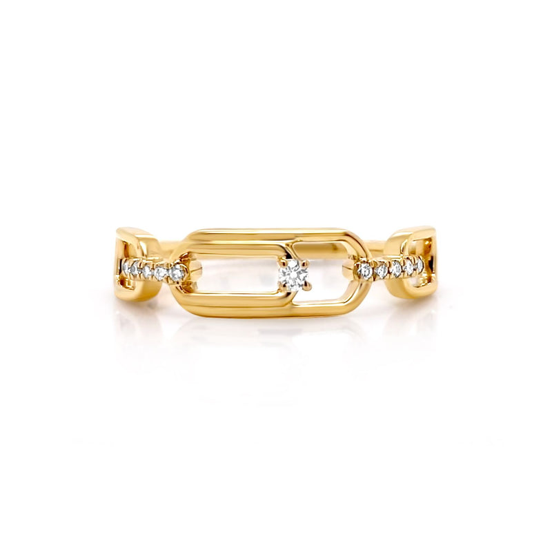 Yellow Gold Clip Ring