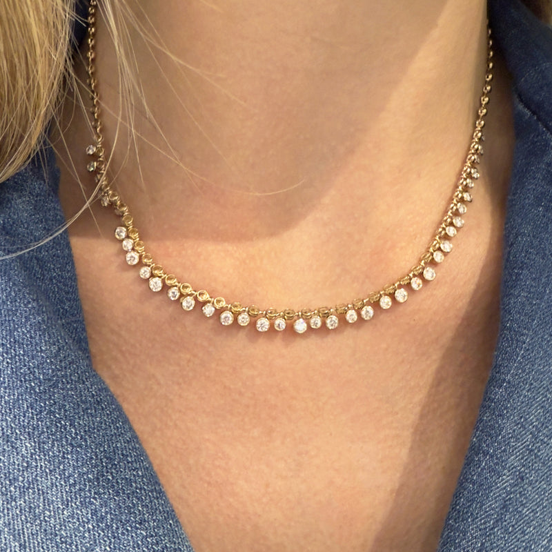 Buoyant Diamond Gold Necklace