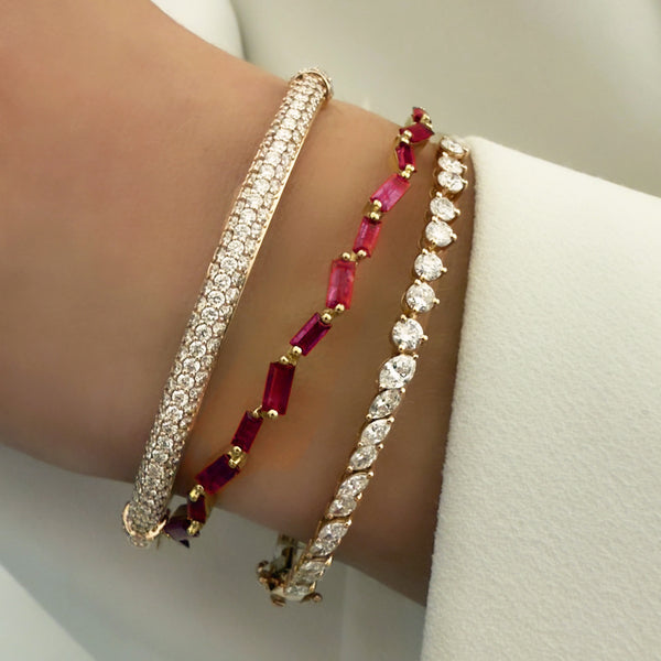 Diamond Pave Bangles - Brilat