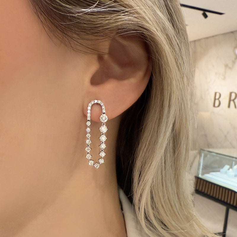 Diamond Infinity Earrings