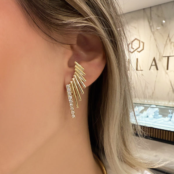 Gold Diamond Earrings