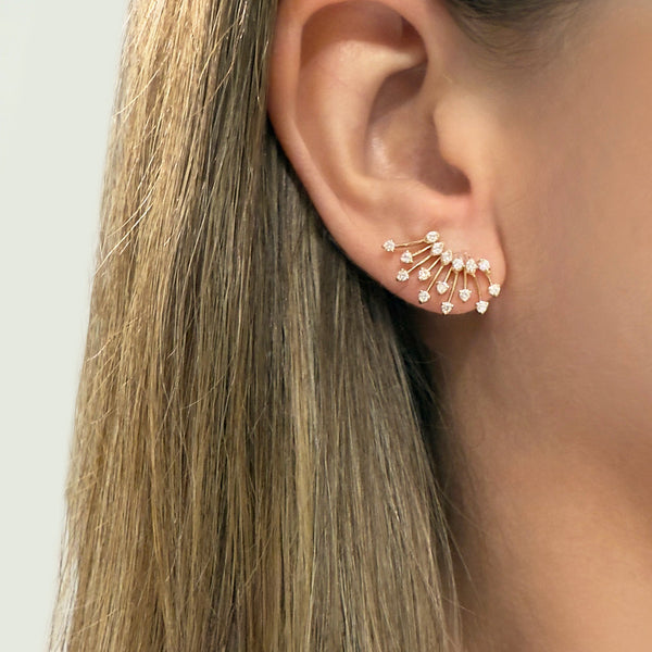 Spike climbers in yellow gold