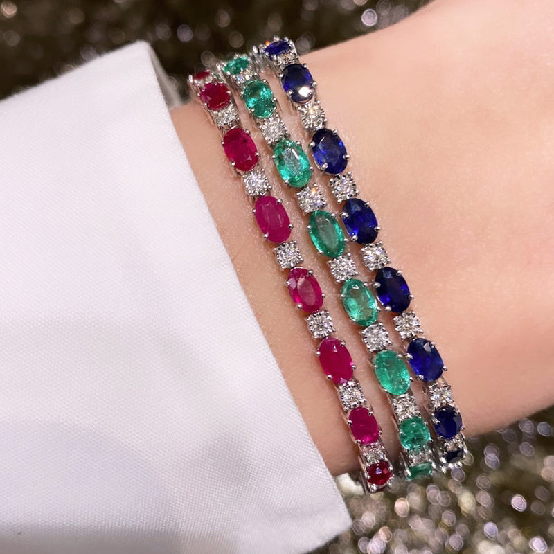 Classic Emerald Chain Bracelet