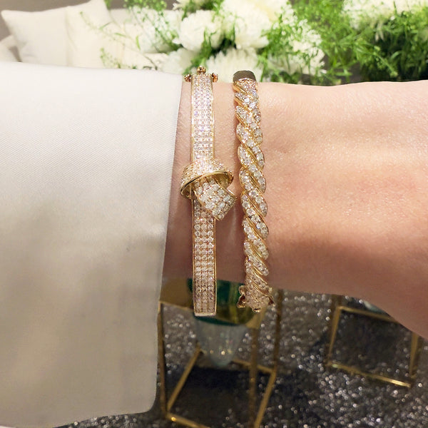 Full Diamond Knot bangle