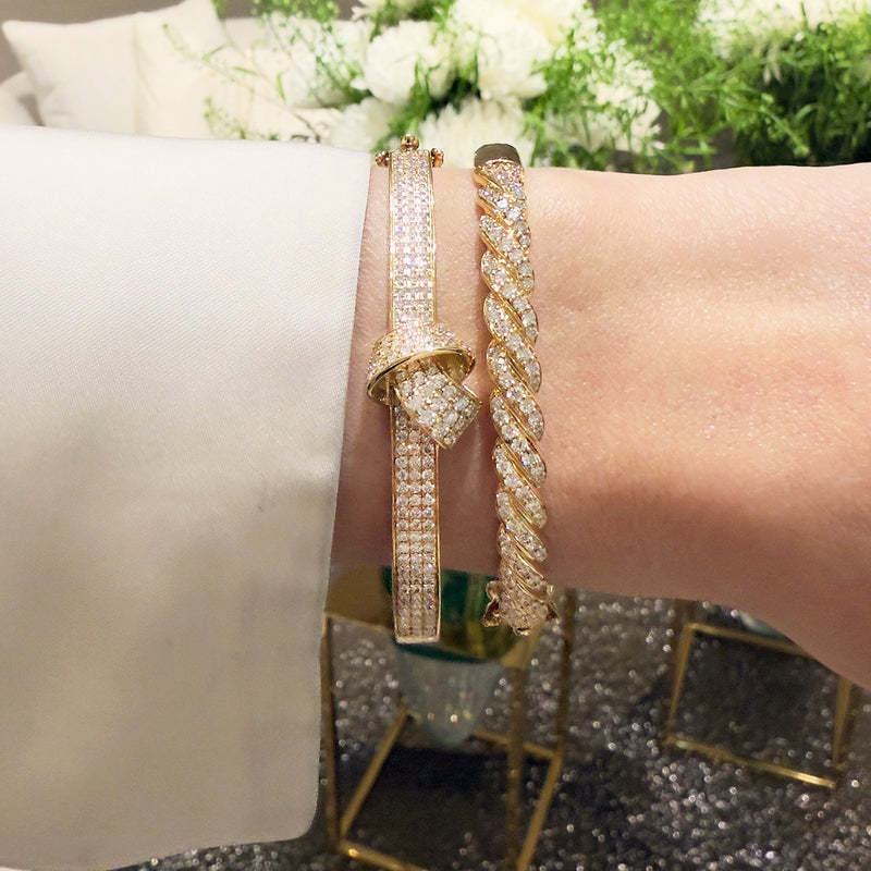 Full Diamond Knot bangle