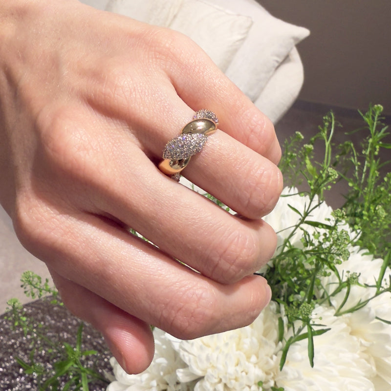 Braided Gold & Diamond Ring