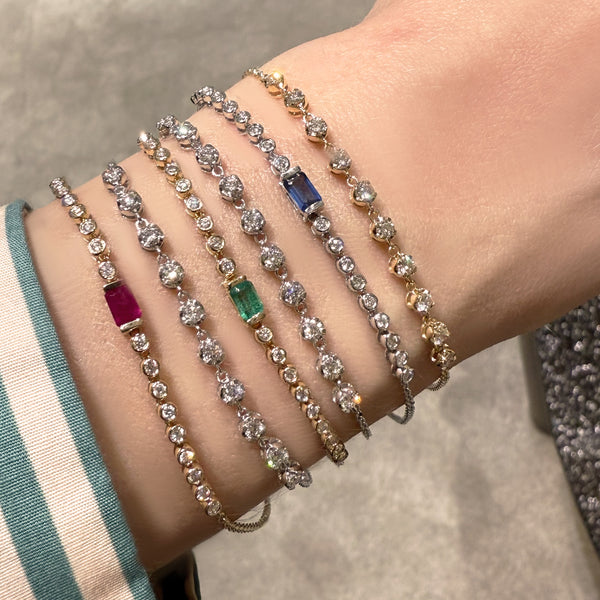 Ruby & Diamond Chain Bracelet