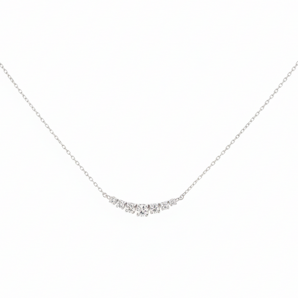 Graduated Diamond Smile Necklace