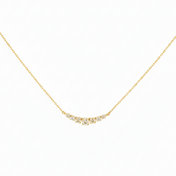 Graduated Diamond Smile Necklace