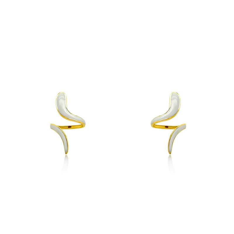 Enamel Serpent Earrings - Brilat