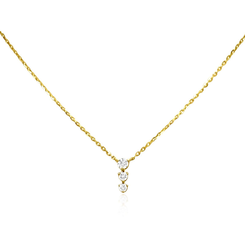 Three Stone Diamond Necklace