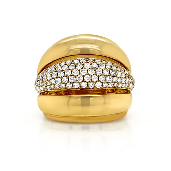 Gold & Diamond Cocktail Ring - Brilat