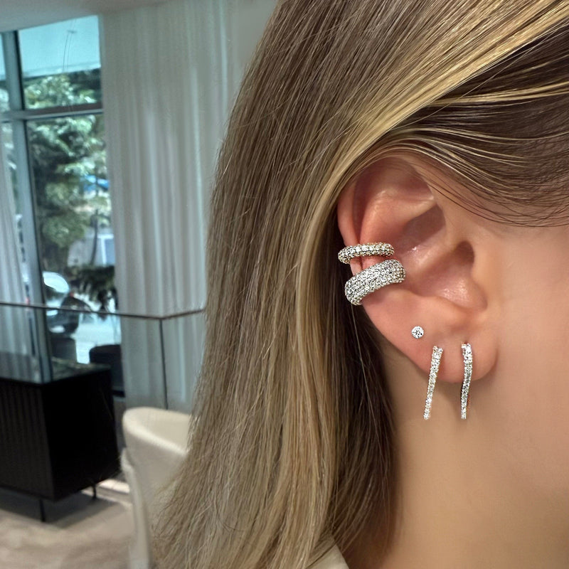 Yellow Gold Drip Diamond Earrings