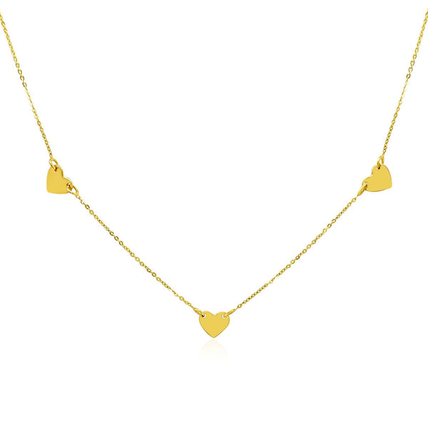 Triple Heart Gold necklace