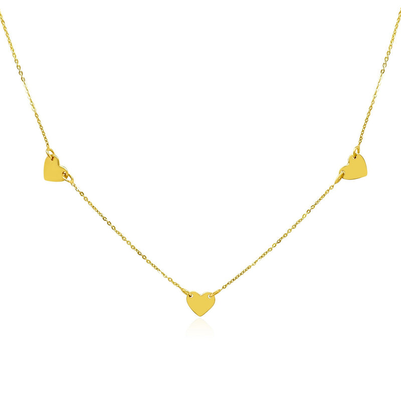 Triple Heart Gold necklace