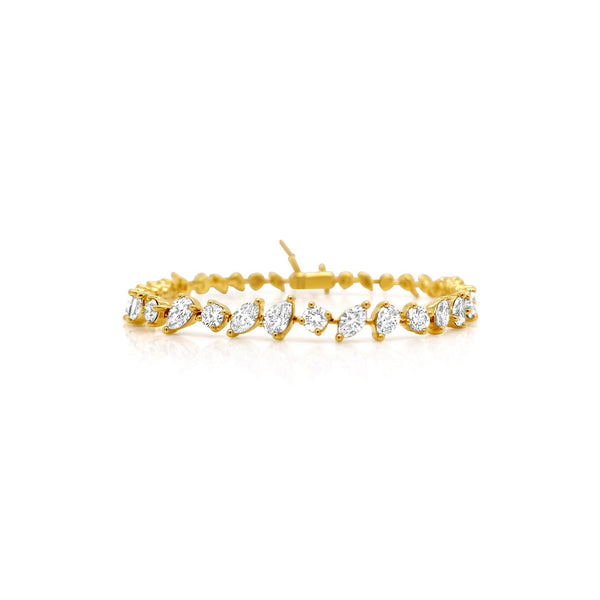 Yellow Gold Diamond Multishaped Bracelet