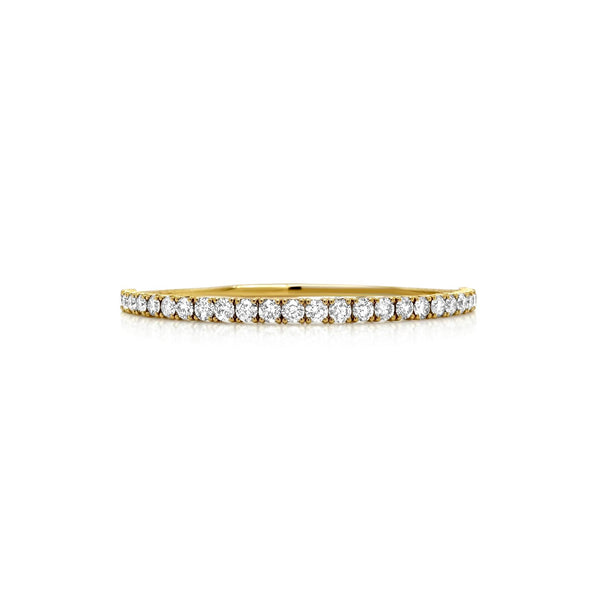 Large Diamond Flex Bangle in Yellow Gold