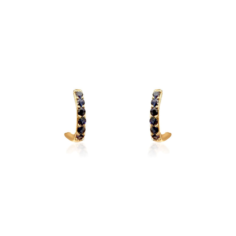 girls sapphire Huggie earrings - Brilat