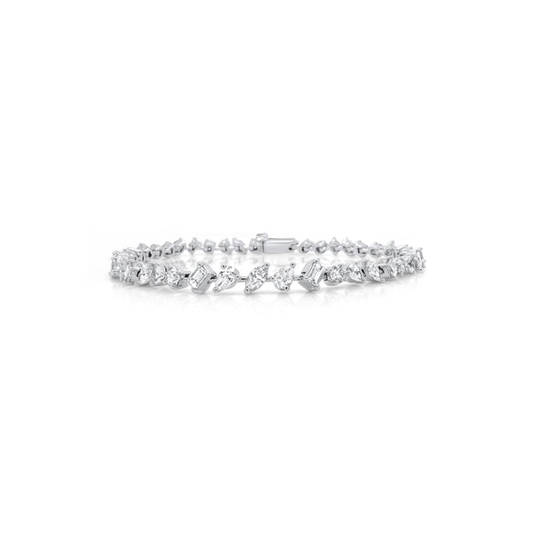 The Classic Multishape Diamond Tennis Bracelet in White Gold