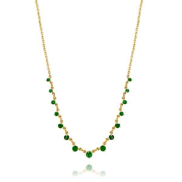 Floating Emerald Necklace