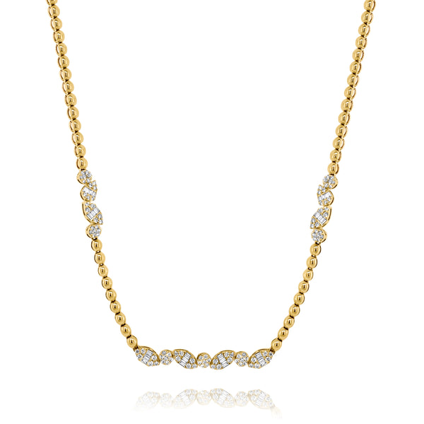Gold Necklace with Diamonds