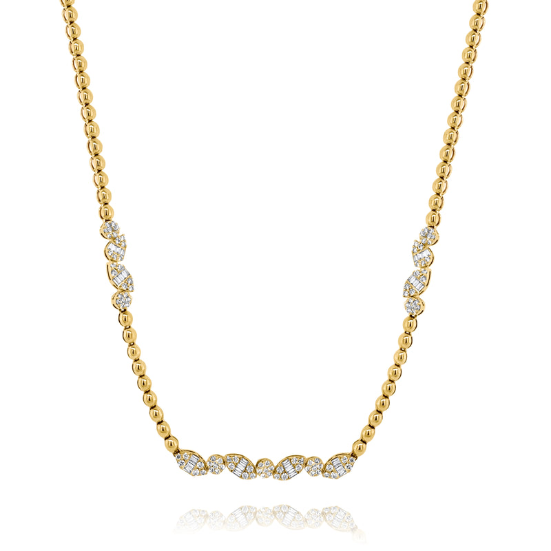 Gold Necklace with Diamonds