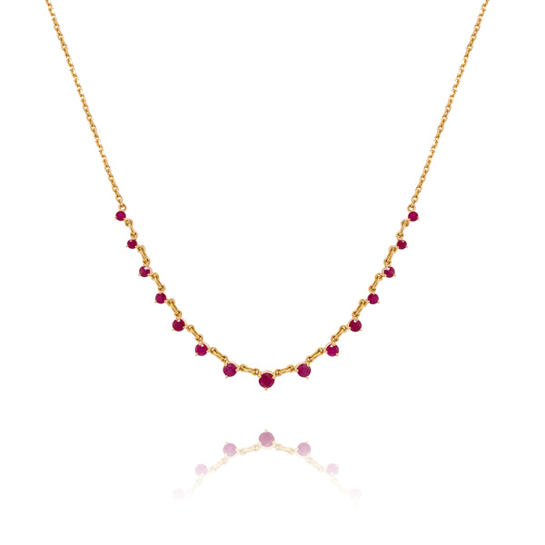 Floating Ruby Necklace