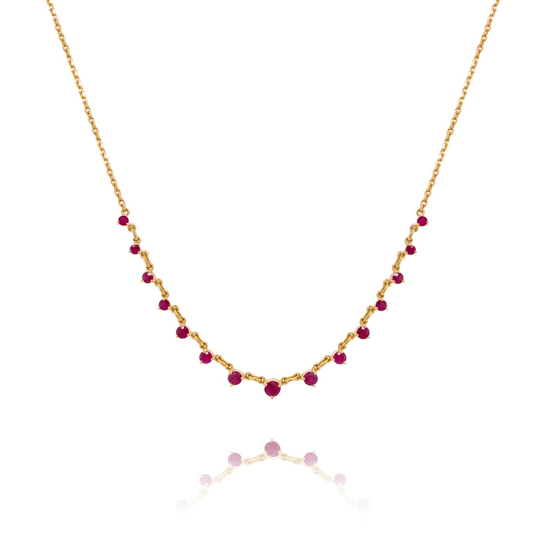 Floating Ruby Necklace