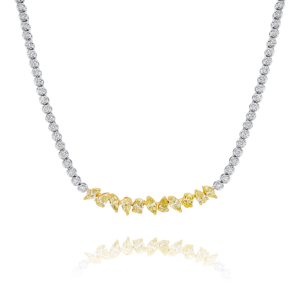Yellow Diamond Multishape Necklace