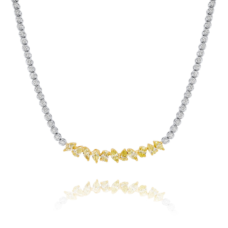Yellow Diamond Multishape Necklace