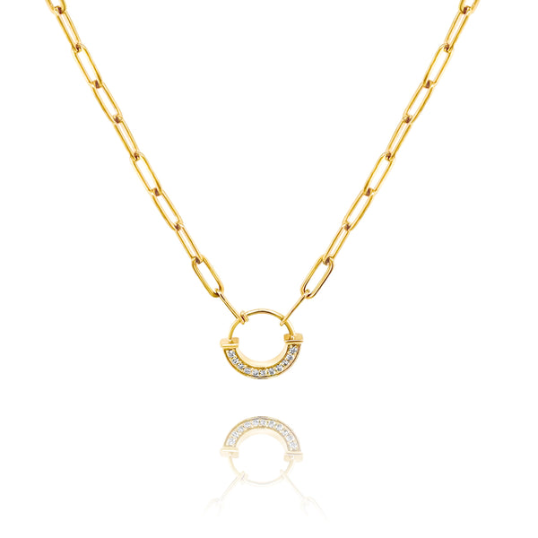 Lock Paperclip Necklace