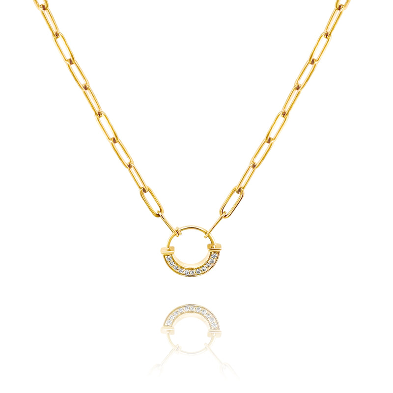 Lock Paperclip Necklace