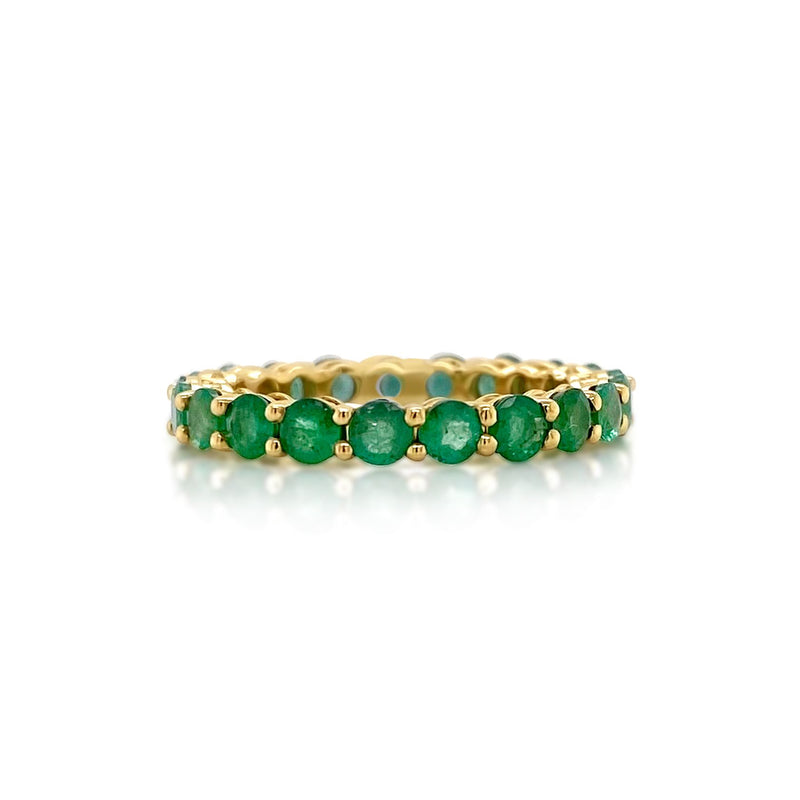 Classic Round Emerald Eternity Band